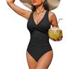 LOKLNEYK Costumi da Bagno Donna Costume Intero Donna Contenitivo Taglie Forti Dimagranti One Piece Modellante Comode Elastico Trikini Push Up Bohemian Morbidi Leggeri Contenitivi 2#Nero M