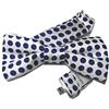 Avantgarde - Papillon da bambino in seta a pois adattabile dai 3 ai 6 anni colore: bianco a pallini blue