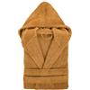 TRAMAS+ Accappatoio da Bagno 100% Cotone Uomo e Donna, 450g, Cappuccio, Cintura Regolabile, 2 Tasche, Alta Assorbenza, Morbido e Confortevole, Certificato OEKO-TEX - M, Ocra