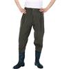 Xinwcang Uomo Professionali Stivali Coscia Pesca da Pioggia Impermeabili PVC Waders Pantaloni Pescatore con Stivali da Laghetto Verde 40