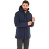 Ciabalù Parka Uomo Invernale in Tessuto Tecnico con Cappuccio Giaccone Elegante Lungo (3XL, Blu)