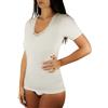 Clessidra Pacco da 3 Magliette Manica Corta Donna con Ricamo in Lana Cotone Made in Italy, Maglietta Intima, Lana, T-Shirt Donna, Camiciola, Maglia, Lana Cotone, Mezza Manica PT4220