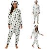 Generico Unisex Pigiama Dalmata Animale Onesie Animale Costumi Cosplay Adulto Bambini Bianco Moda Chic e Elegante Confortevole Passaggio Ovunque Stile Trendy e Festivo Vibrante per Feste Carnevale