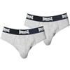 Lonsdale Uomo 2 Pacchi Brief Biancheria Intima Grigio Medium