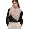 Prettystern Foulard Quadrato in 100% Cashmere 100/100 cm - Sciarpa Leggera Ultra Fine - Elegante Donna Primavera Estate grigio-bianco