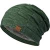 Bassdash Berretti Invernali Slouchy Berretto con Teschio Foderato in Pile Spesso per Uomo Donna Cappello Caldo Lavorato a Maglia