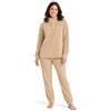Vionara Home Pigiama Donna Invernale in Caldo e Morbido Coral Fleece, Set Pigiama in Pile, Collo Alto con 3 Bottoni, Ideale per Le Notti Fredde (IT, Testo, XL, Regular, Regular, P605 - Beige)