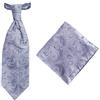 Remo Sartori - Set Cravattone Plastron e Fazzoletto da Cerimonia Sposo in Seta Floreale, Made in Italy, Uomo