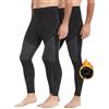 NOOYME Calzamaglia Termica Uomo Pantaloni Termici Traspiranti Asciugatura Rapida Leggings Compressione per Sci, Ciclismo, Corsa e Allenamento