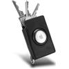 ISENTIALS® AirTag* Organizer portachiavi in pelle con supporto Apple AirTag - Spazio per 6 chiavi, chiusura magnetica - perfetto per ordine e sicurezza, Nero , S