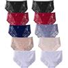 Hialegion Mutande Donna Sexy Slip Donna Pizzo Taglie Forti Intimo Vita Alta Slip Senza Cuciture Culotte Donna Copertura Completa 6 Pacco 2XL