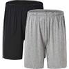 JINSHI Pantaloni Corti Pigiama da Uomo Morbide Modal Shorts da Salotto Biancheria da Notte 2Pack-01 X-Large