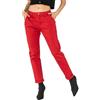 Nina Carter J250 - Pantaloni chino da donna, comodi, a vita alta, slim fit, in cotone, stile quotidiano, per il tempo libero, Rosso (J250-5), XXL sottile