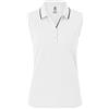 MoFiz Polo Senza Maniche Donna Camicia Golf Shirt Estiva Cotone Top Traspirante Bianco XXL