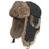 HEYANN Cappello Invernale con Paraorecchie Donna Uomo Ushanka Aviatore in Pelliccia (L-XL, Marrone)