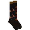 Gallo Calze lunghe uomo cotone marrone fantasia intarsio