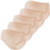 ZESLIV Confezione da 5 slip per gravidanza materna, mutandine per gravidanza, mutande postpartum, color carne, L
