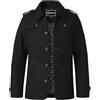 Harbrosrce Cappotto da Uomo Giacche di Lana Elegante Trincea Cappotto Invernale Lavoro Corto Business Trench Coat Imbottito e Foderato Calda Giacca