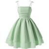 Generico Abiti da Bambina Ragazza Senza Manica Spalline Elegante Vestito Estivo A-Line Abito da Principessa Tinta Unita Vestitos Bambina Vestiti Casual per Bambine Ragazze 8-12 Anni