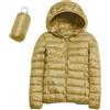 Generic Piumino da donna corto | Piumini da donna cappotto invernale antivento giacca da trekking termica piumino d'anatra leggero trench slim corto con cappuccio giacca trapuntata parka caldo giacca da sci,