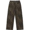 Dtaigou Pantaloni Leopardati Unisex a Gamba Larga Gotici, Jeans Casual
