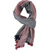 AIEOE Sciarpa da uomo a righe, 180 cm, elegante, con frange, leggera e morbida, per autunno e inverno, Colore: rosso, 180 cm
