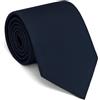 Remo Sartori - Cravatta In Pura Seta Tinta Unita, Larghezza cm 8, Made In Italy, Uomo (Blu Navy)