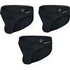 YAHWULAI Sexy Bulge Enhancing Low Rise Slips Front Opening Pouch Comfort Tagless Bambù Biancheria intima, 3 x nero, L