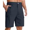 LVCBL Pantaloncini da uomo, da trekking, da uomo, leggeri, ad asciugatura rapida, pantaloni cargo, Blu mare, M