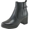 Cinzia Soft IS143130 002 - Tronchetti Tacco Medio in Pelle Nero 39