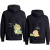 Micaxili King Queen Felpa con Cappuccio Hoodie Coppia Moda Sweatshirt per Coppia Uomo Donna San Valentino Couple Partner Felpa con Cappuccio Pezzo