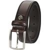 Lindenmann Suit Leather Belt Men, Suit Belt Men 35 mm wide, Belt Suit Men, full cowhide dark brown, Farbe/Color:marrone, Size US/EU:Bundweite 100 cm Gesamtlänge 115 cm W 39.5 XL