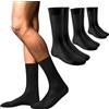LADY·C 3 PAIA - calze pregiate DUBLO misto lana rasata corte uomo eleganti (IT, Numero, 44, 45, Regular, Regular, NERO)