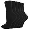 YANOIR 6/12 paia di calzini termici per uomo/donna, alti in cotone + spugna interna Nero 43
