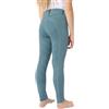 HORZE Leggings da equitazione per bambini, DEA, pantaloni da equitazione, passanti per cintura, inserto completo, custodia per cellulare, Arctic Blue, 122-128 cm