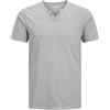JACK & JONES Jjesplit Neck Tee SS Noos, T-Shirt Uomo, Ultimate Grey, S