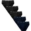 Navigare Slip Uomo, Art.702 Assortito (3 Neri + 2 Blu) XXL