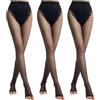 Aaronano Collant da donna senza dita dei piedi, senza dita, colore della pelle, nero, 20DEN, Nero , S-M