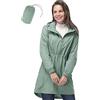 33,000ft Women's Rain Jacket Lightweight Hooded Long Rain Coat Waterproof Jacket Ladies Packable Functional Jacket Windbreaker Breathable Active Outdoor Coats