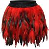 ZSUIQIN Piuma in Vita Alta Mini Gonna, Irregolare con Gonne, Halloween Decorazione Frange Decorative Fai da Te Piuma