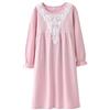 Allmeingeld Camicie da notte da bambina, in pizzo, 100% cotone, per 3-14 anni, 140-146