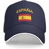 Generic Cappellino da Baseball Spagna Bandiera Spagnola Stampa Cappello Estivo Sole Regolabile Protezione UV Traspirante Corsa Palestra Moda Ufficio Uomo Donna Cappellini da Esterno