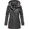 MARIKOO Giacca da donna primavera giacca mezza stagione leggera parka cappotto cappuccio B690, antracite., S