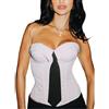 Sukiglam Corsetto Donna Cravatte Corpetto Top a Tubo Senza Spalline Bustier Sexy Bustino Senza Maniche Canotta Estivi Maglietta Corto Elegante Bustino Shapewear Aderente Y2K Tank Tops da Festa