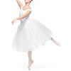 Arabesque, tutù classico da donna, romantico, tutù da balletto, gonna a 3 strati in tulle (bianco, M/L)