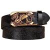 xichuangyuXCY Cintura in pelle da uomo Retro Style Dragon Pattern Dragon Buckle Casual Business Belt 125cm