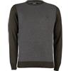 Coveri Pullover girocollo misto lana con toppe ai gomiti e logo ricamato sul petto, Verdone XXL
