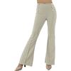 JOPHY & CO. Pantalone Donna Campana a Zampa di Elefante (cod. 6648) (L, Beige)