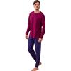 Noidinotte; more than pyjamas Noidinotte - Pigiama Uomo Invernale in Caldo Cotone Articolo Pois. - XXL Bordeaux
