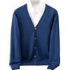 Dcvmvmn Cappotto invernale da uomo in lana merino cashmere con scollo a V cardigan casual tinta unita imbottito in maglia calda cappotto